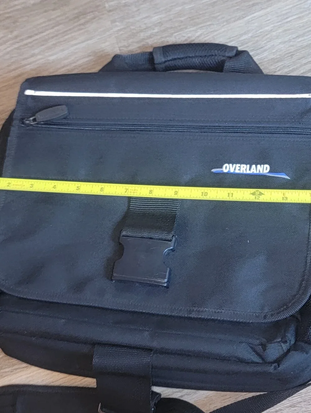 Overland Black Messenger Bag for Men